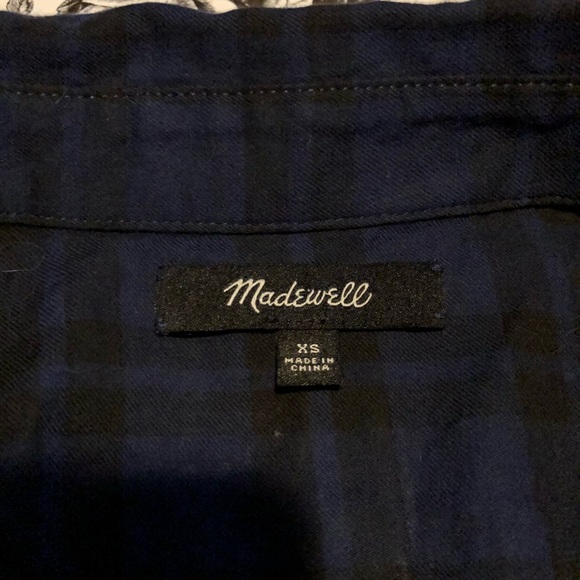 madewell wrap front shirt in arion plaid - Picture 6 of 7